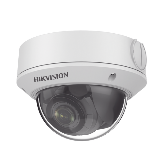Domo IP 4 Megapixel / Lente Mot. 2.8 - 12 mm / 30 mts IR / H.265+ / Micro SD 256 GB / Exterior IP67 / IK10 / WDR 120 dB / Metal / PoE