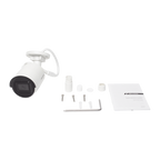 Bala IP 4 Megapixel / Lente 2.8 mm / 40 mts IR EXIR / Exterior IP67 / WDR 120 dB / PoE / Micrófono Integrado / Videoanaliticos (Filtro de Falsas Alarmas) / Ultra Baja Iluminación / Metal