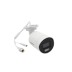 Bala IP 4 Megapixel / Imagen a Color 24/7 / PoE / Lente 2.8 mm / Luz Blanca 40 mts / Exterior IP67 / Luz Intermitente y Alerta de Audio / Videoanaliticos (Filtro de Falsas Alarmas) / WDR 130 dB / MicroSD