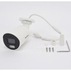 Bala IP 4 Megapixel / Imagen a Color 24/7 / PoE / Lente 2.8 mm / Luz Blanca 40 mts / Exterior IP67 / Luz Intermitente y Alerta de Audio / Videoanaliticos (Filtro de Falsas Alarmas) / WDR 130 dB / MicroSD