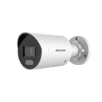 Bala IP 4 Megapixel / Imagen a Color 24/7 / PoE / Lente 2.8 mm / Luz Blanca 40 mts / Exterior IP67 / Luz Intermitente y Alerta de Audio / Videoanaliticos (Filtro de Falsas Alarmas) / WDR 130 dB / MicroSD