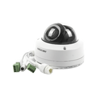 Domo IP 4 Megapixel / Lente 2.8 mm / 30 mts IR EXIR / Exterior IP67 / IK10 /  WDR 120 dB / PoE / Videoanaliticos (Filtro de Falsas Alarmas) / Ultra Baja Iluminación / Entrada y Salida de Audio y Alarma