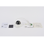 Domo IP 4 Megapixel / Lente 2.8 mm / 30 mts IR EXIR / Exterior IP67 / IK10 /  WDR 120 dB / PoE / Videoanaliticos (Filtro de Falsas Alarmas) / Ultra Baja Iluminación / Entrada y Salida de Audio y Alarma