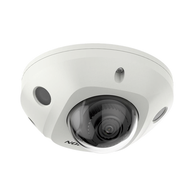 Mini Domo IP 2 Megapixel / Lente 2.8 mm / 15 mts IR EXIR /Exterior IP66 / IK08 / PoE / Entrada y salida de Audio y Alarm