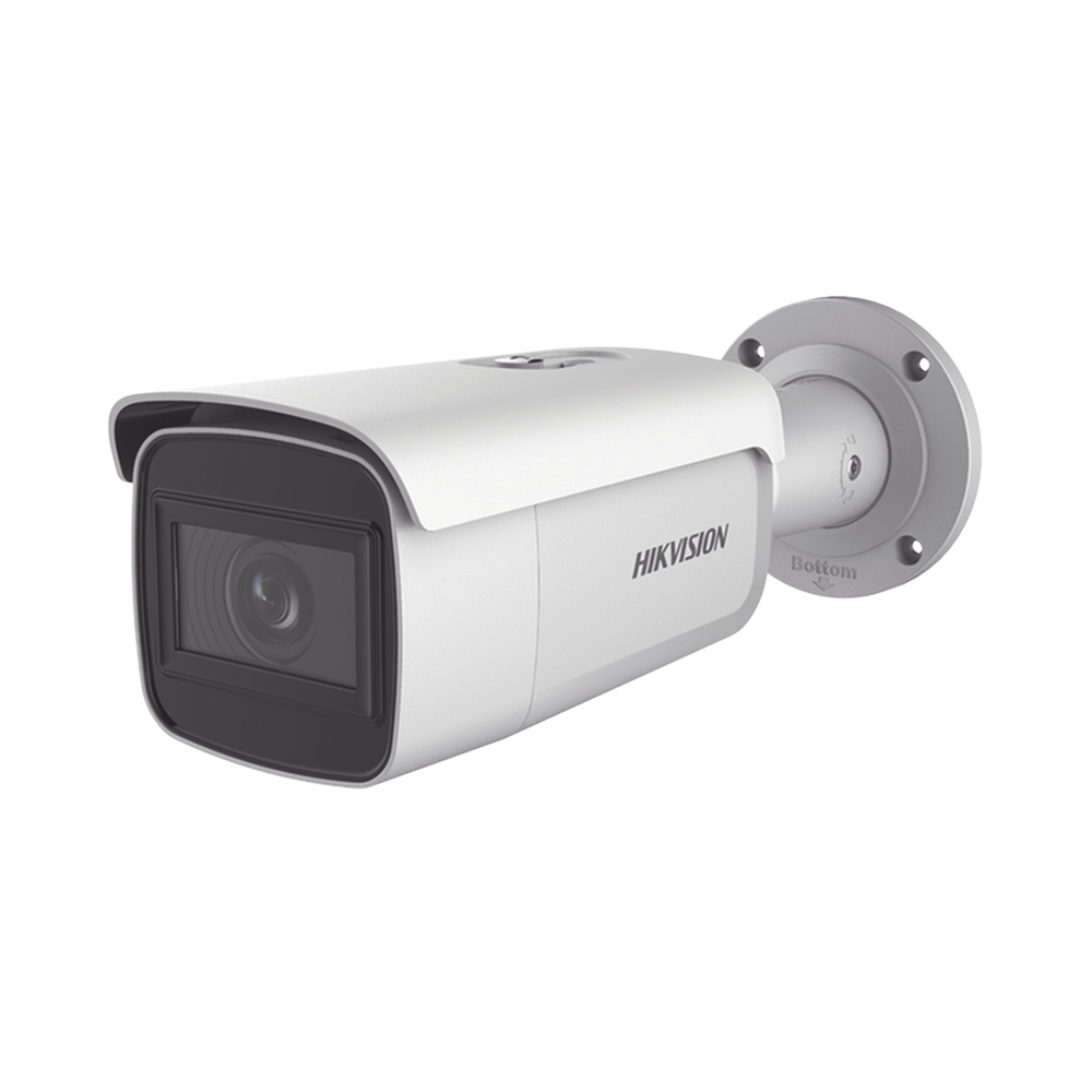 Bala IP 8 Megapixel (4K)/ Lente Mot. 2.8 a 12 mm / 60 mts IR EXIR /Exterior IP67 / IK10 /  WDR 120 dB / PoE / Videoanaliticos (Filtro de Falsas Alarmas) / Ultra Baja Iluminación / Entrada y Salida de Audio y Alarmas
