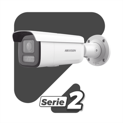 Bala IP 8 Megapixel (4K)/ Lente Mot. 2.8 a 12 mm / 60 mts IR EXIR /Exterior IP67 / IK10 / WDR 120 dB / PoE / ACUSENSE (E