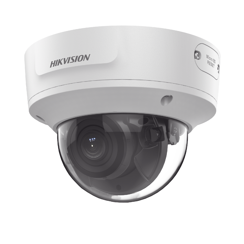 Domo IP 2 Megapixel / Lente Mot. 2.8 a 12 mm / 40 mts IR EXIR /Exterior IP67 / IK10 / WDR 120 dB / PoE / Videoanaliticos (Filtro de Falsas Alarmas) / Ultra Baja Iluminación / Entrada y Salida de Audio y Alarma