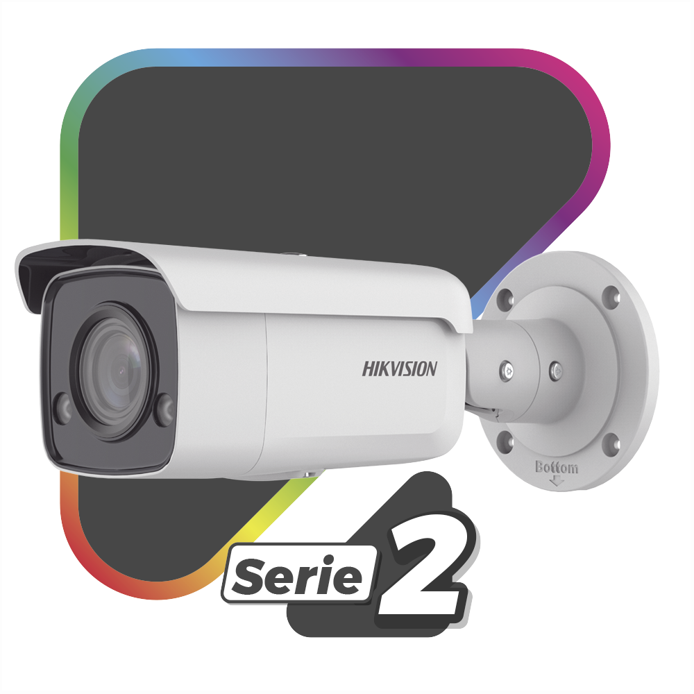 Bala IP 4 Megapixel / Imagen a Color 24/7 / PoE / Lente 4 mm / Luz Blanca 60 mts / Exterior IP67 / WDR 130 dB / Captura Facial  / Videoanaliticos (Filtro de Falsas Alarmas)