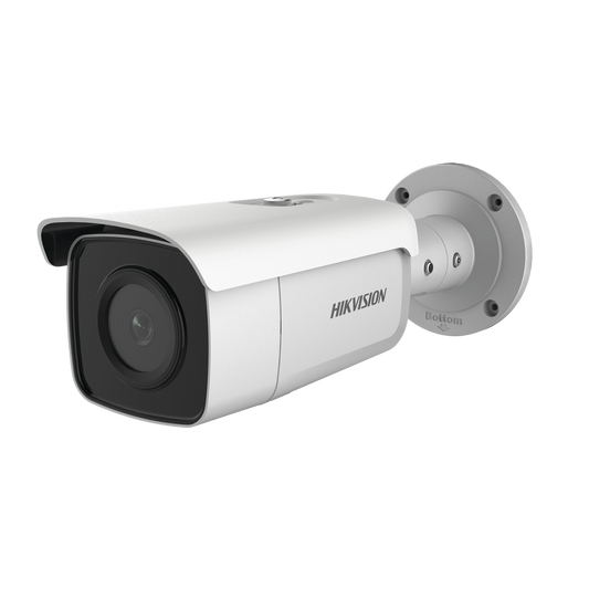 Bala IP 8 Megapixel / Filtro de Falsas Alarmas / Lente 2.8 mm / 60 mts IR EXIR / Exterior IP67 / Sirena y Luz Integrado / Micrófono Integrado / Entrada y Salida de Audio y Alarmas