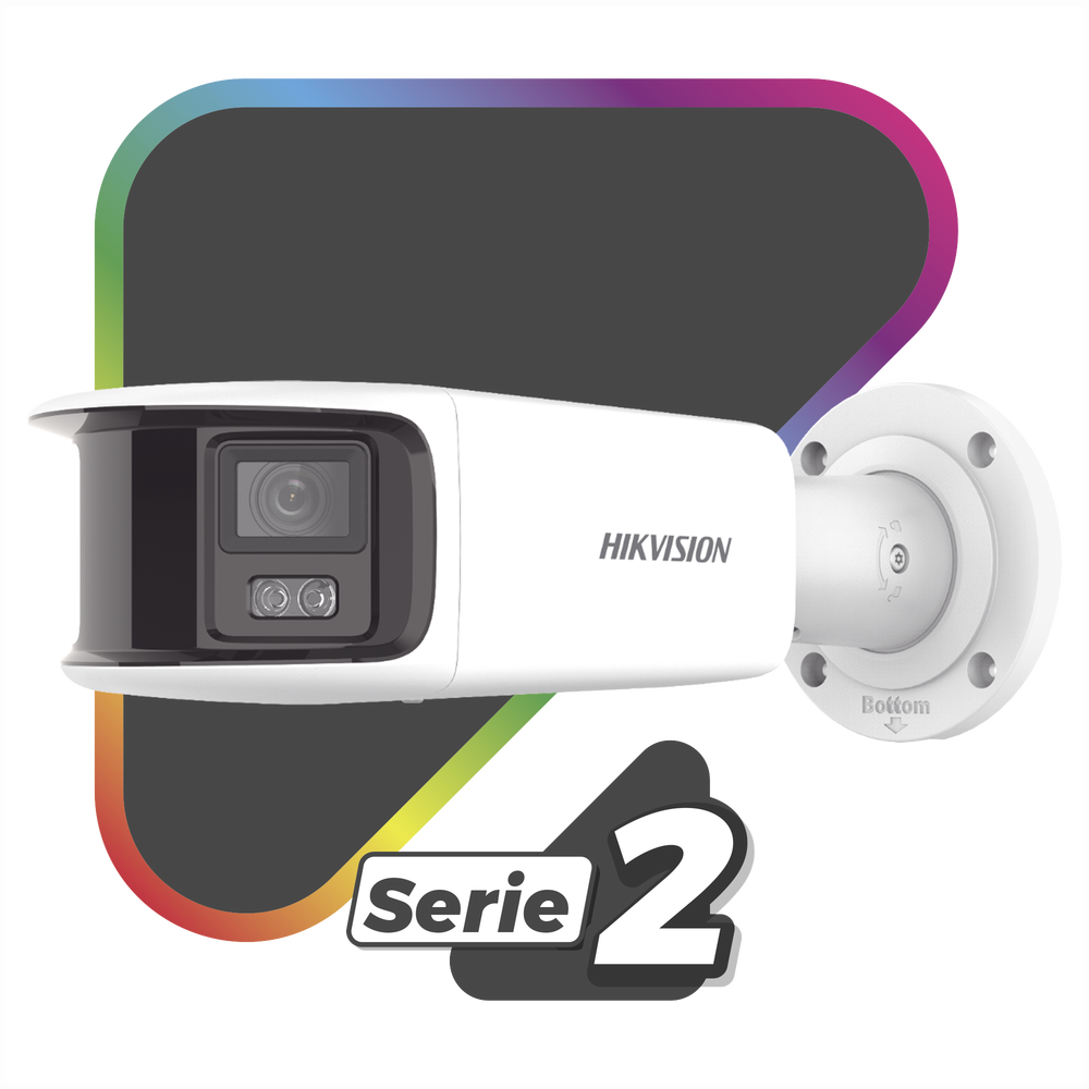[ PROTECCIÓN ACTIVA ] Bala IP Panorámica 8 Megapixel / 180° / Lente 4 mm / Imagen a Color 24/7 / PoE / WDR 130° / IP67 / ACUSENSE / Protección Activa (Luz Estroboscópica y Alarma Audible) / 40 mts Luz Blanca