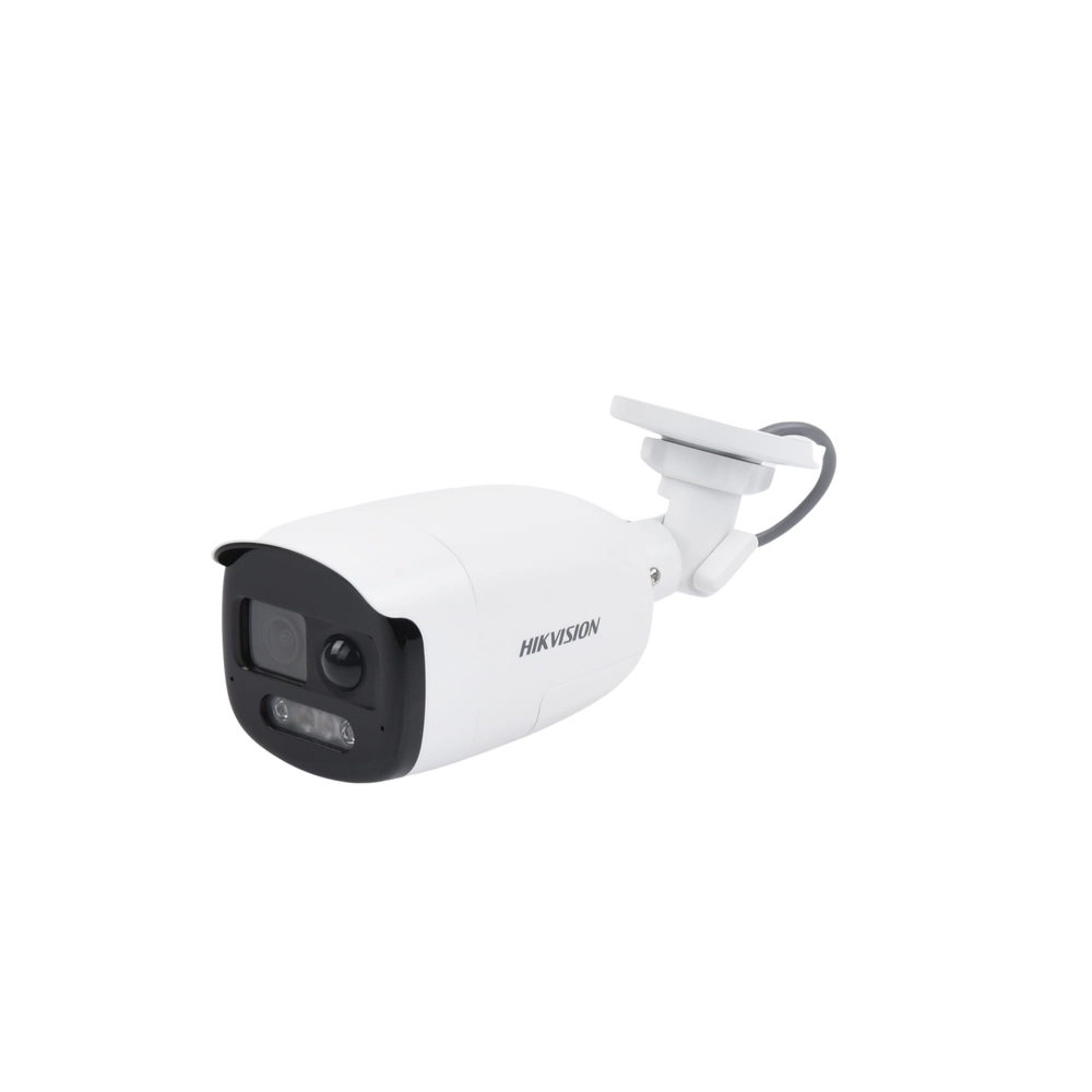 Bala TURBOHD 2 Megapixel (1080p) / Imagen a Color 24/7 / Lente 2.8 mm / Luz Blanca 40 mts / Exterior IP67 / WDR 130 dB / Sensor PIR / Sirena y Salida de Audio Integrada / Estrobo ROJO - AZUL / Micrófono Integrado