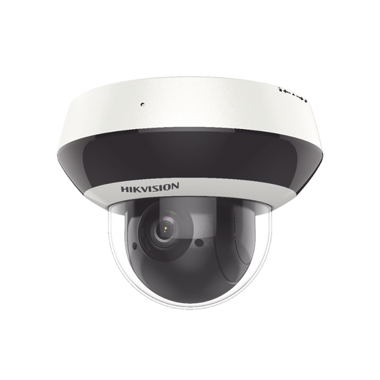 Mini Domo PTZ IP 2 Megapixel / 4X Zoom / H.265+ / 20 mts IR EXIR / WDR / PoE / IK10 / Exterior IP66 / Ultra Baja Iluminación / Micrófono Integrado / PoE