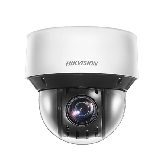 Mini Domo IP PTZ 4 Megapixel / 25X Zoom / 50 mts Luz Infrarroja Inteligente (Visión Nocturna) / Autoseguimiento / WDR 120 dB / PoE+ / IP66 / Ultra Baja Iluminación / MicroSD