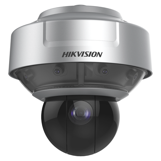 Domo PanoVu series / Vista Panorámica 360° / 8 Lentes de 4 Megapixel + PTZ 4 Megapixel de 40X Zoom / Posicionamiento 3D / IP66 / IK10 / WDR 120 dB
