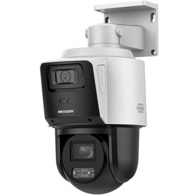 [TandemVu] Domo PT IP 4 Megapixel con Cámara Panoramica 6 Megapixel / 30 mts IR / IP66 / WDR / PoE+ / Entrada-Salida de 