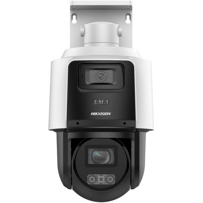 [TandemVu] Domo PT IP 4 Megapixel con Cámara Panoramica 6 Megapixel / 30 mts IR / IP66 / WDR / PoE+ / Entrada-Salida de 