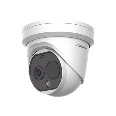 Turret IP Dual / Térmica 6.9 mm (256 x 192) / Óptico 6.4 mm (4 Megapixel) / Termométrica / Detección de Temperatura / Po