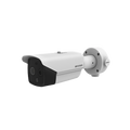 Bala IP Dual / Térmica 3.1 mm (160 x 120) / Óptico 4 mm (4 Megapixel) / Termométrica / Detección de Temperatura / PoE /Exterior IP66 / Sirena y Luz Intermitente Integrada