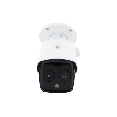 Bala IP Dual / Térmica 6.1 mm (256 X 192) / Óptico 6.4 mm (4 Megapixel) / Termométrica / Detección de Temperatura / PoE 