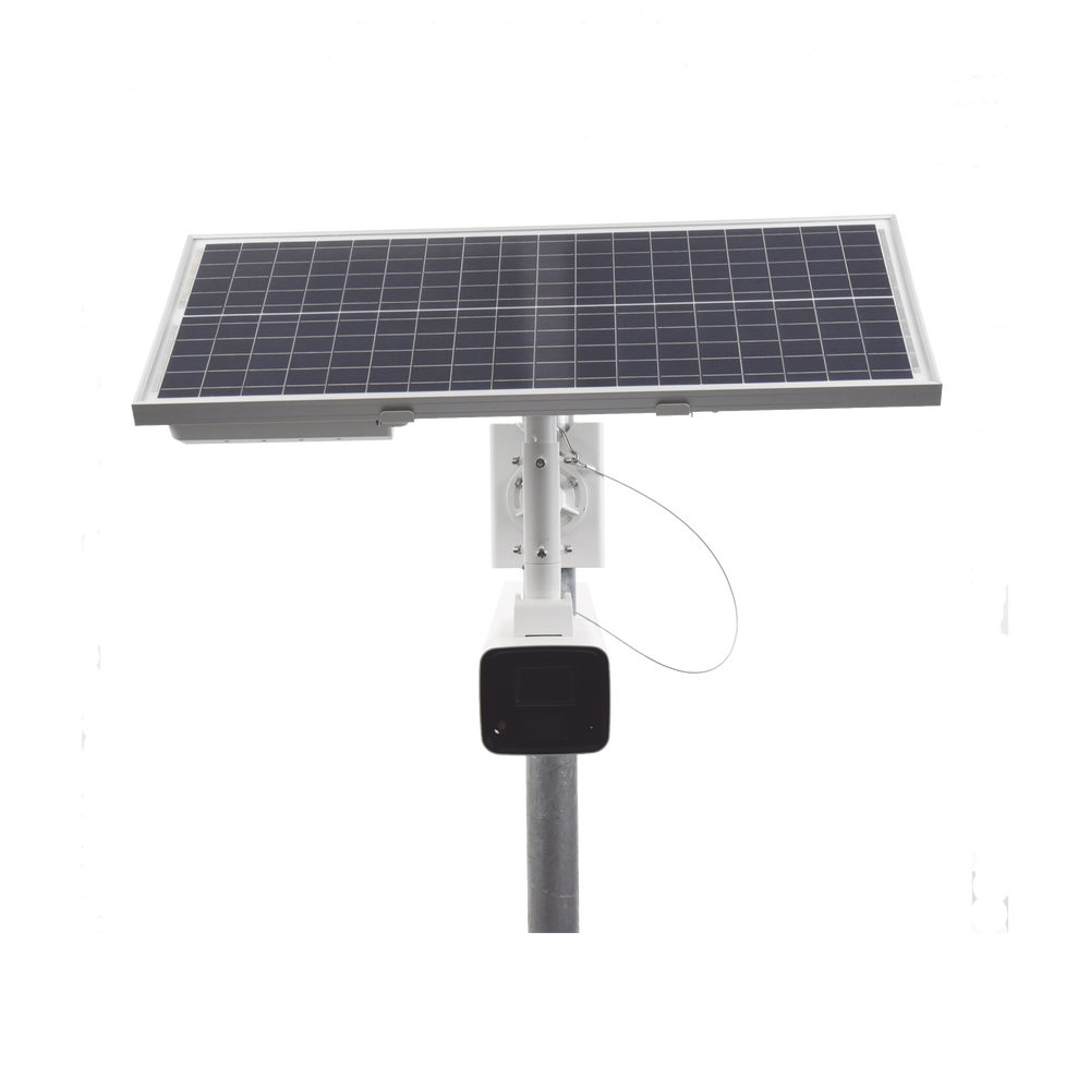 Kit Solar IP All in One / Cámara Bala ColorVu 4 Megapixel / Lente 4mm / Panel Solar / Batería de Respaldo de Litio 23.2Ah (Hasta 24 Días) / Conexión 4G / Accesorios de Instalación