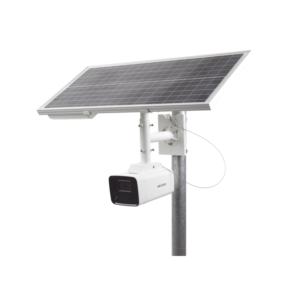 Kit Solar IP All in One / Cámara Bala ColorVu 4 Megapixel / Lente 4mm / Panel Solar / Batería de Respaldo de Litio 23.2Ah (Hasta 24 Días) / Conexión 4G / Accesorios de Instalación