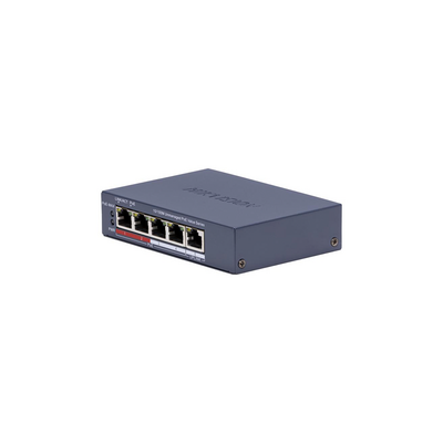 Switch PoE+ / Monitoreable / 4 Puertos 100 Mbps PoE+ / 1 Puerto 100 Mbps Uplink / Configuración Nube Hik-PartnerPro / Mo