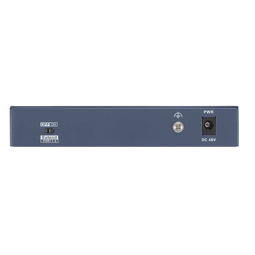 Switch PoE+ / No Administrable / 3 Puertos 10/100 Mbps 802.3 af/at (30 W) + 1 Puerto 100 Mbps Hi-PoE (60 W) / 2 Puertos 10/100 Mbps Uplink / 250 Metros PoE Larga Distancia / 60 W