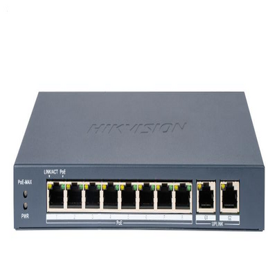 Switch PoE+ / 8 Puertos 10/100 Mbps 802.3af/at (30W) +2 Puerto 10/100/1000 Mbps