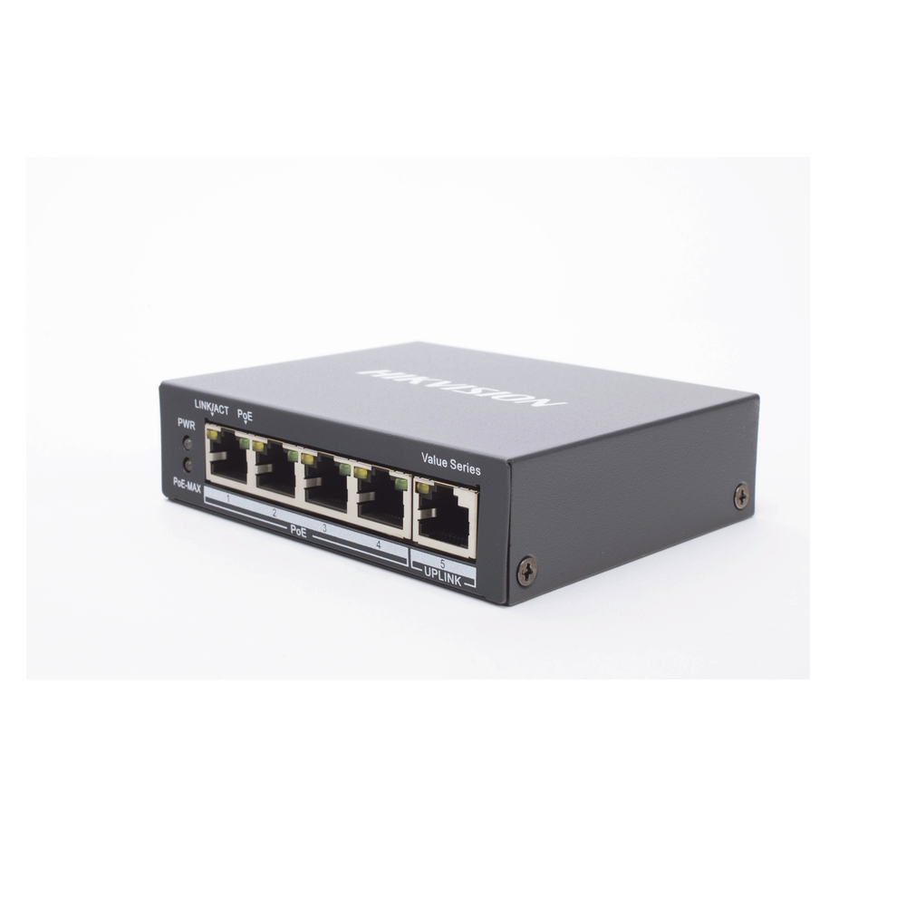 Switch Gigabit  PoE+ / No Administrable / 4 Puertos 10/100/1000 Mbps PoE+ / 1 Puerto 10/100/1000 Mbps Uplink /  35 W