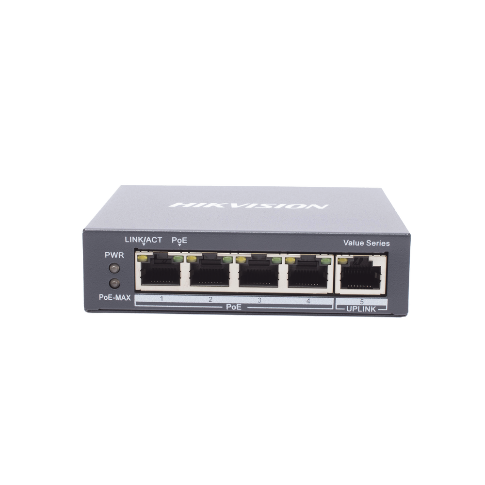 Switch Gigabit  PoE+ / No Administrable / 4 Puertos 10/100/1000 Mbps PoE+ / 1 Puerto 10/100/1000 Mbps Uplink /  35 W