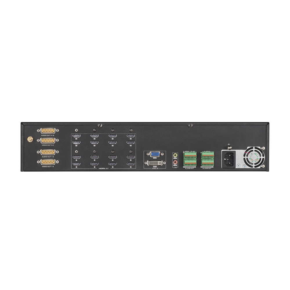 Decodificador de Vídeo de 16 Salidas HDMI 4K / Soporta hasta 128 canales de Vídeo Simultáneos / Videowall