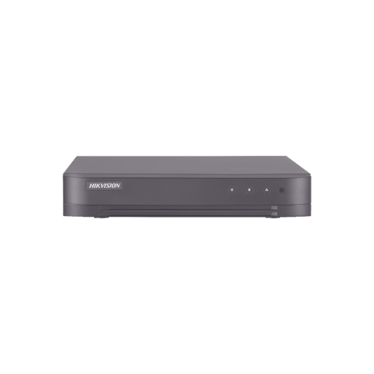 DVR 2 Megapixel Lite / 16 Canales TURBOHD + 2 Canales IP / 1 Bahía de Disco Duro / 1 Canal de Audio / Audio por coaxitron / Vídeo Análisis