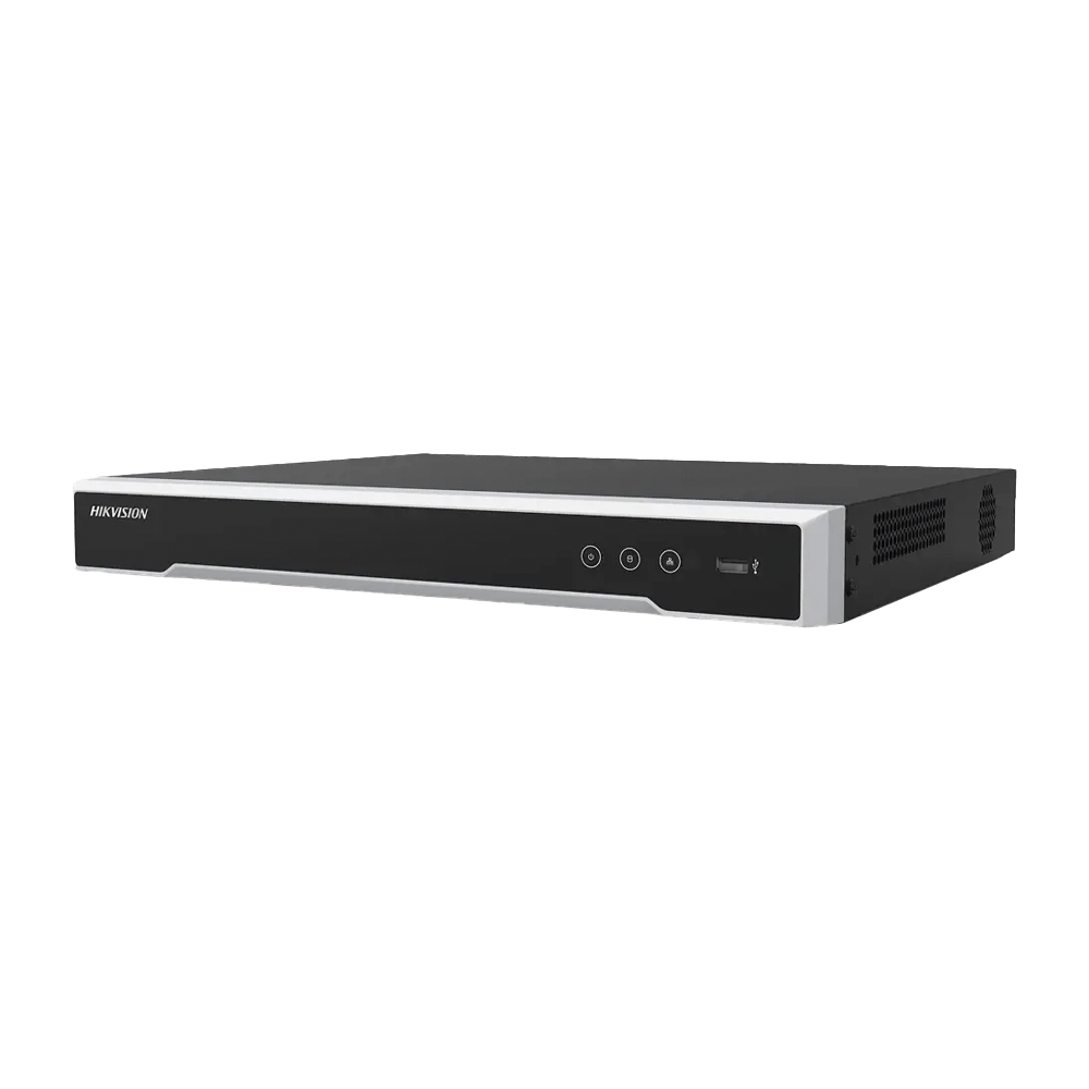 NVR 8 Megapixel (4K) / 8 canales IP / 8 Puertos PoE+ / 2 Bahías de Disco Duro / HDMI en 4K / Switch PoE 300 mts / Auteguimiento 2.0