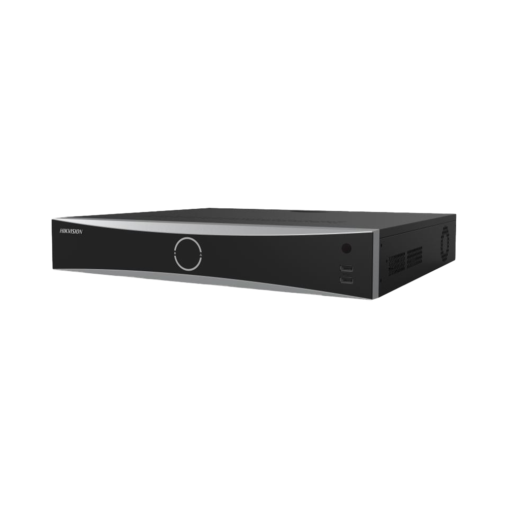NVR 12 Megapixel (4K) / 32 canales IP / AcuSense (Evita Falsas Alarmas) / Reconocimiento Facial / 4 Bahías de Disco Duro /  HDMI en 4K / Alarmas I/O