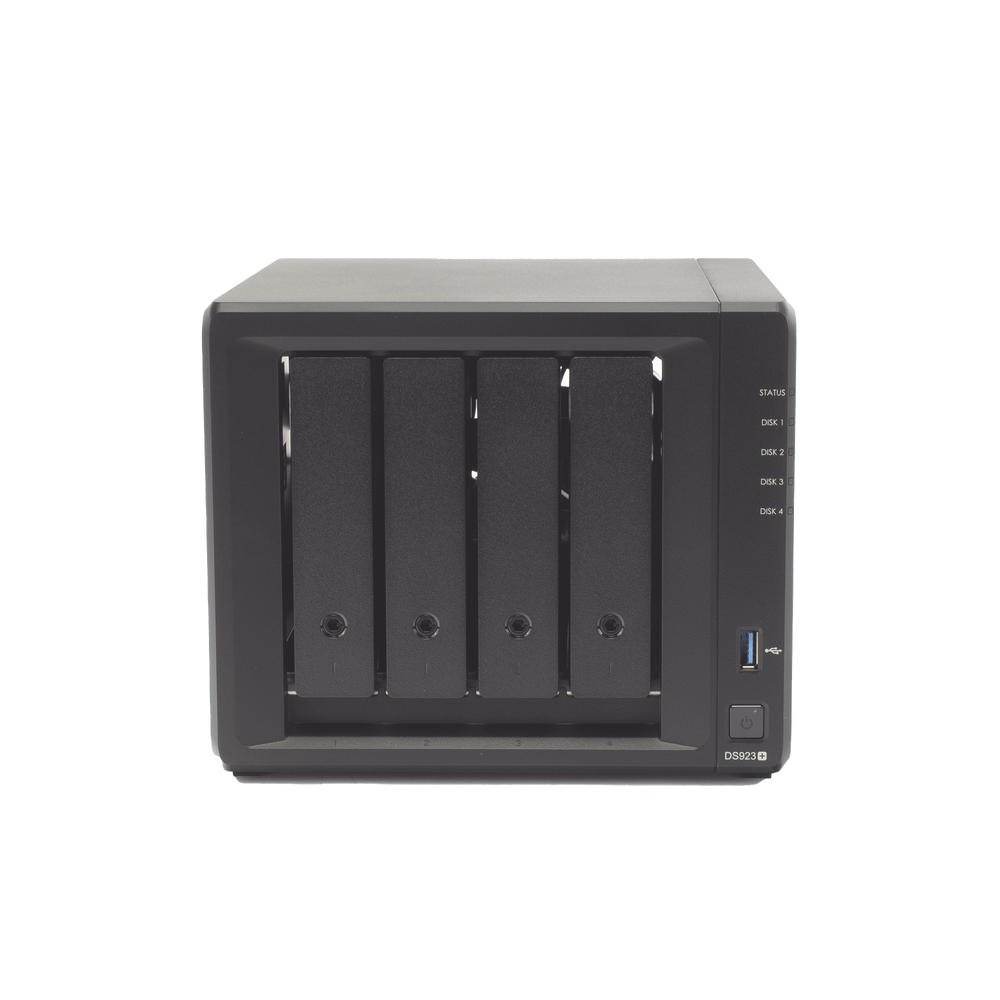 Servidor NAS de 4 Bahías (Expandible a 9 Bahías) / Hasta 162 TB / Servicio Nube Gratis (P2P) / Administración Remota y Respaldo Programado