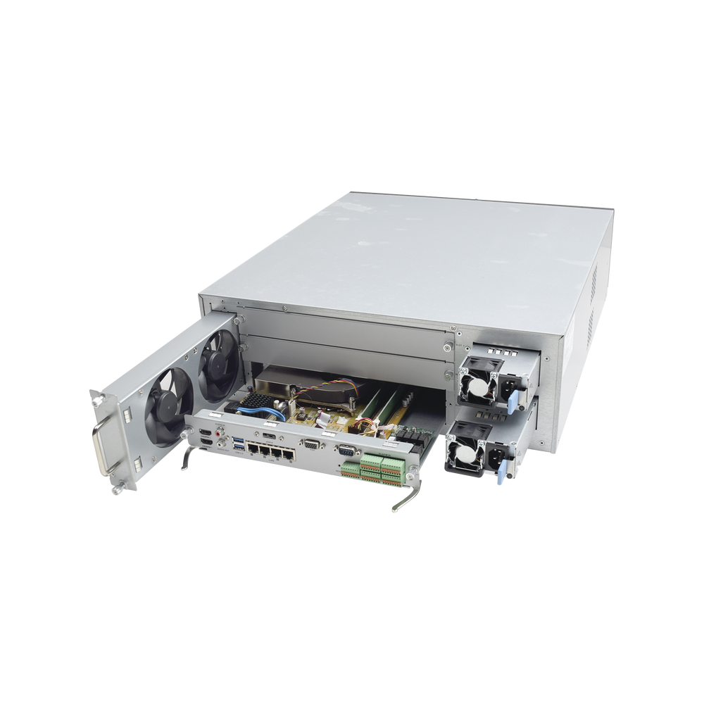 NVR 12 Megapixel (4K) / 128 canales IP / 16 Bahias de Disco Duro / 4 Puertos de Red / Soporta RAID con Hot Swap / NVR de Alto Desempeño