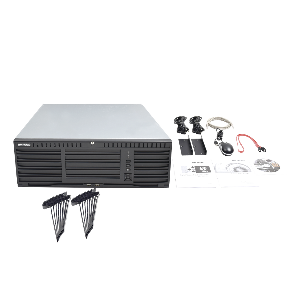 NVR 12 Megapixel (4K) / 128 canales IP / 16 Bahias de Disco Duro / 4 Puertos de Red / Soporta RAID con Hot Swap / NVR de Alto Desempeño