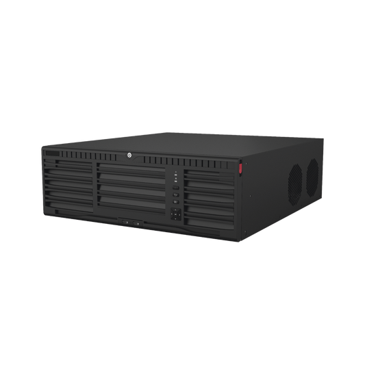 NVR 8K Megapixel / 64 canales IP / Soporta Cámaras con AcuSense  / 16 Bahías de Disco Duro / 2 Tarjetas de Red / Soporta RAID con Hot Swap / HDMI en 8K / Soporta POS