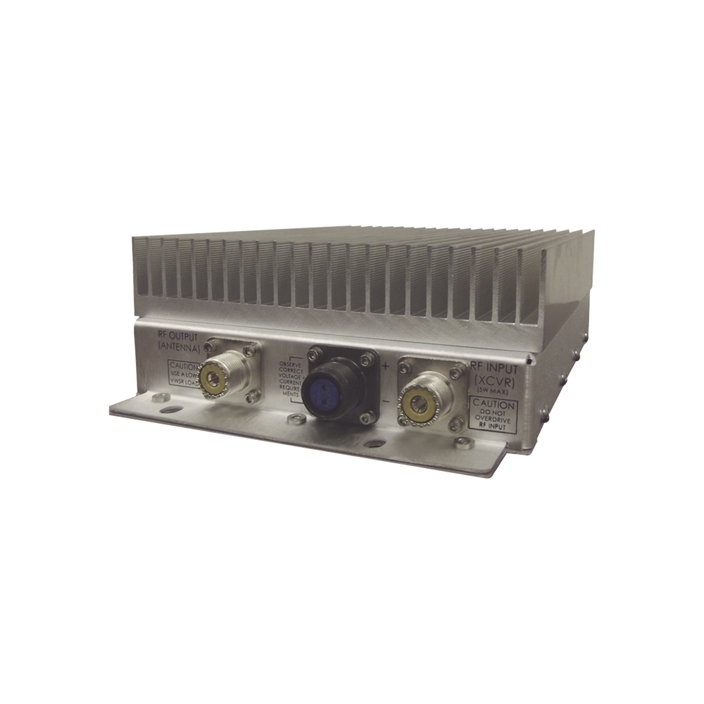 Amplificador Vehicular 136-174 MHz, Entrada 2-5W /Salida 100W, 18 Amp., UHF Hembras.