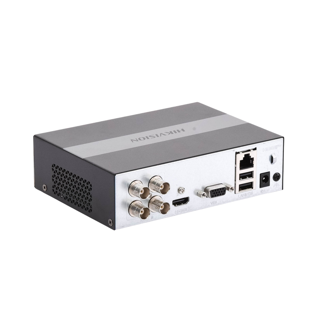 2 Megapixel (1080P) Lite DVR / 4 TURBOHD Channels + 1 IP Channel / eSSD Hard Drive Included / H.265+ / AcuSense / Audio via Coaxitrion