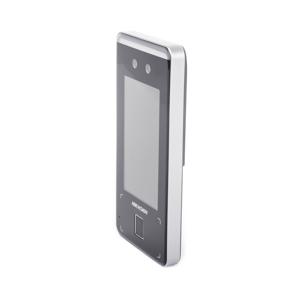 Ultra-fast Facial Recognition WiFi Terminal (IP65) / Up to 1.5 meters reading / Supports P2P Hik-Connect / 3,000 Users / QR and Video Intercom (low-noise environments)