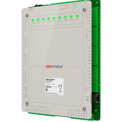 Controlador de Acceso 4 Puerta Administrable en la Nube con HikConnect Teams / Interfaz Web / 8 RS-485 4 WIEGAND / 100,0