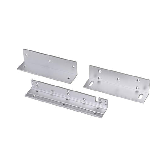 Kit de montajes Z y L para Electroimanes  HIKVISION / Compatible con DS-K4H258S / Uso en Puerta de Madera y Metal