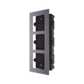 Base de 3 Espacios para EMPOTRAR Módulos de Videoporteros Hikvision