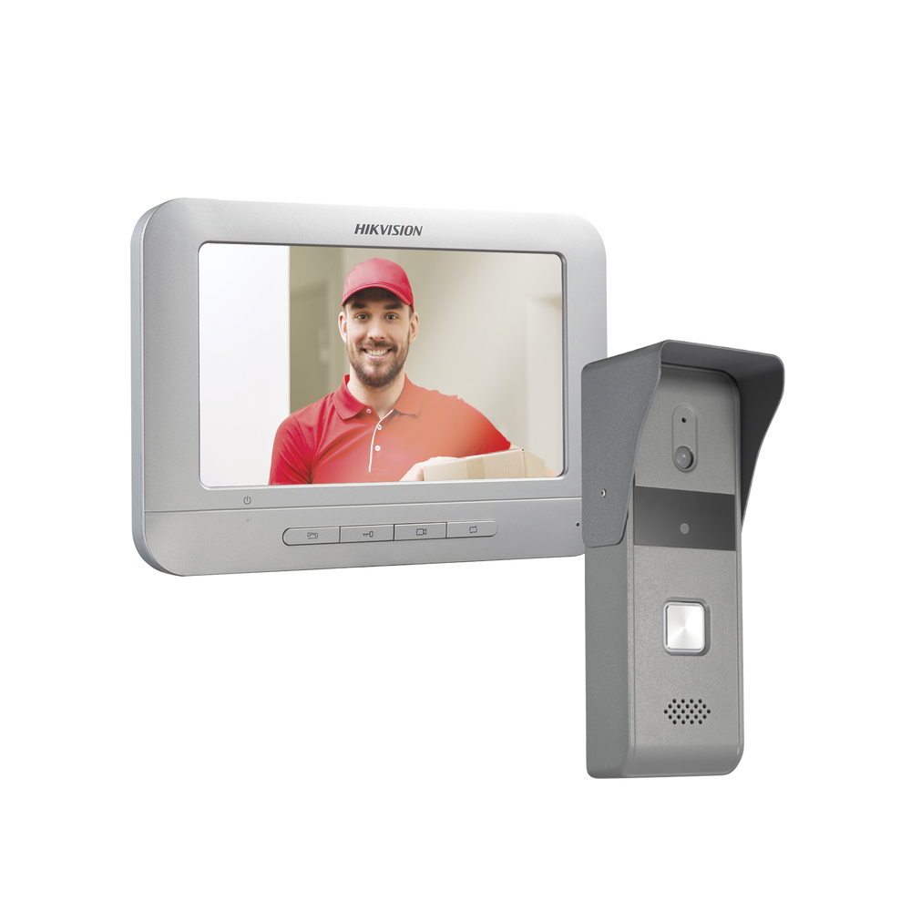 Kit de Videoportero Analógico con Pantalla LCD a Color de 7" / Frente de Calle para Exterior IP65