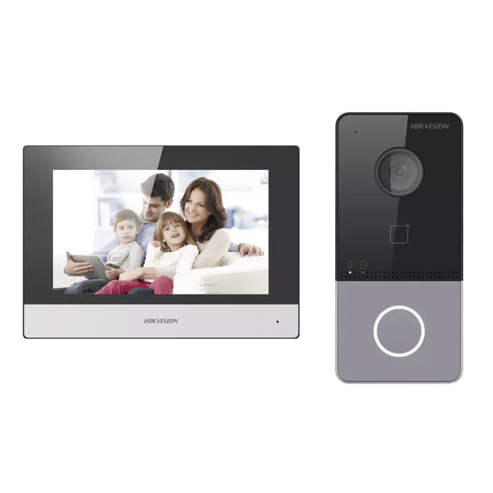 Kit de Videoportero IP WIFI con llamada a App de Smartphone (HikConnect) / Frente de calle IP65 / Soporta PoE Estándar