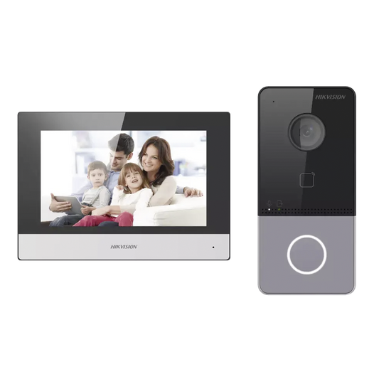 Kit de Videoportero IP WIFI con llamada a App de Smartphone (HikConnect) / Frente de calle IP65 / Soporta PoE Estándar