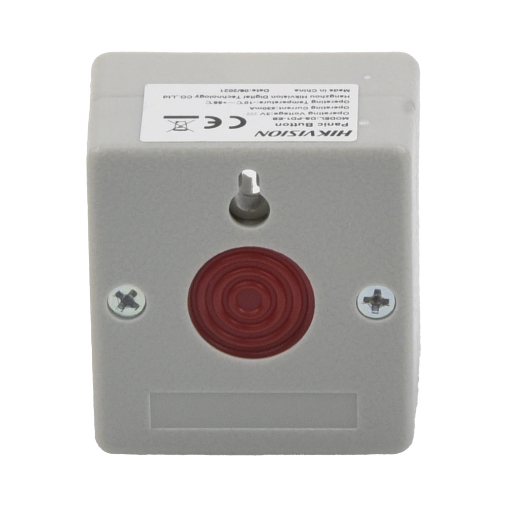 Botón de Pánico Cableado / Compatible con Cualquier Panel de Alarma / LLave de Seguridad / NO / NA / Material Retardante al Fuego (ABS)
