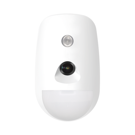PIR con Cámara cableado / Bus Speed-X / Inmunidad a Mascotas 30 Kg / Rango de Detección de 12 mts / Angulo de 85.9° de Cobertura / Compatible con paneles AX Hybrid Pro
