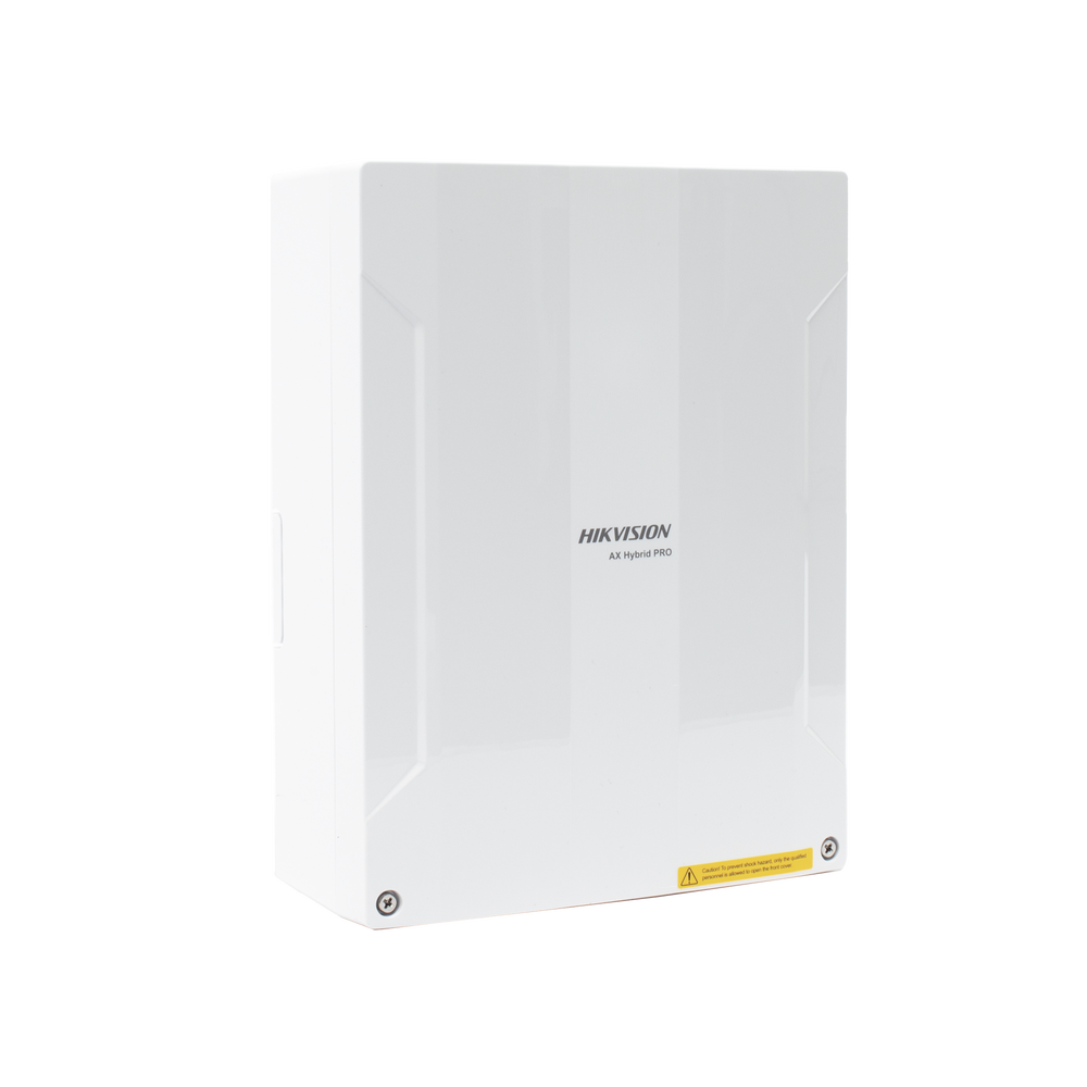 AX Hybrid Pro 64-zone Alarm Panel / 8 Direct Wired Zones to the Panel / 56 Expandable Zones: Wireless or Wired / TCP/IP and WIFI Connection / Supports 3G/4G module (optional) / Hik-connect